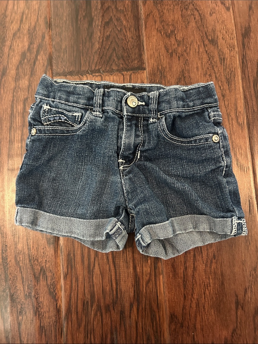 Jordache Kids Dark Blue Denim Rolled-Hem Shorts
